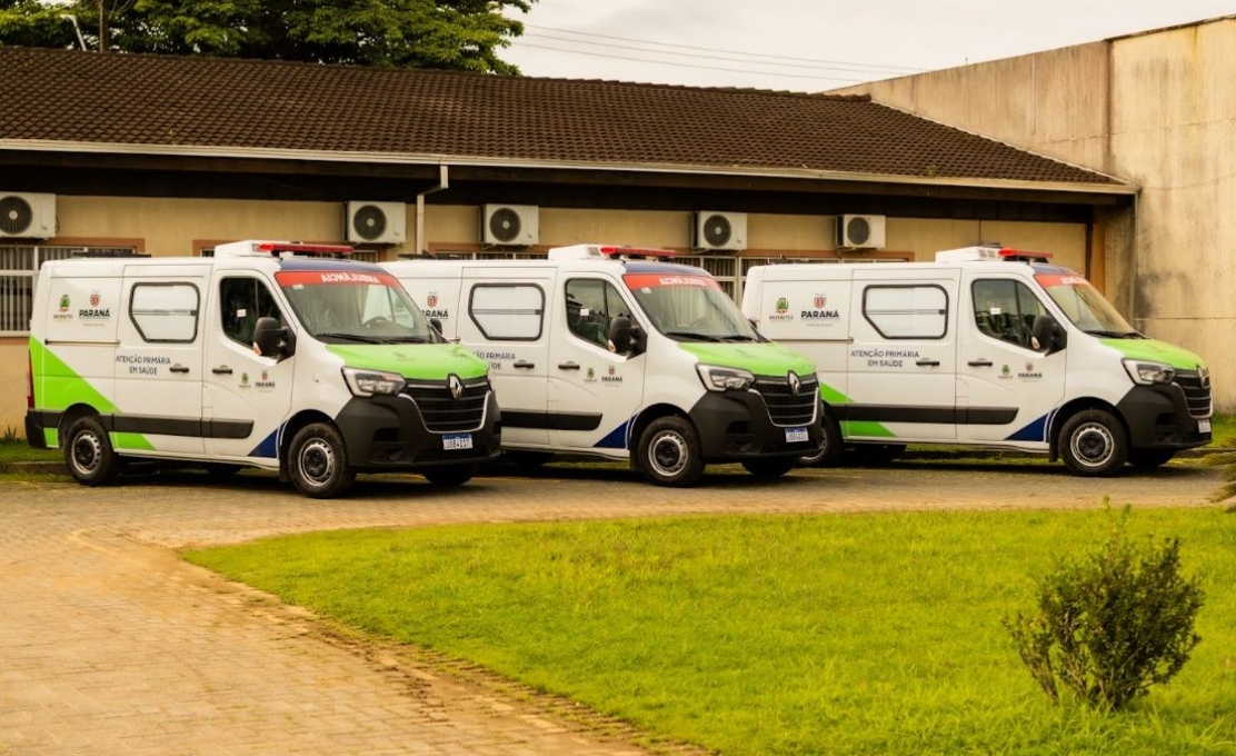 Prefeitura de Morretes recebe três novas ambulâncias para reforçar o atendimento de saúde