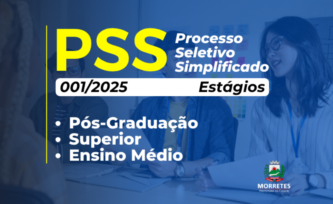 Prefeitura de Morretes Abre Processo Seletivo Para Estágios Com Bolsas de Até R$ 2....
