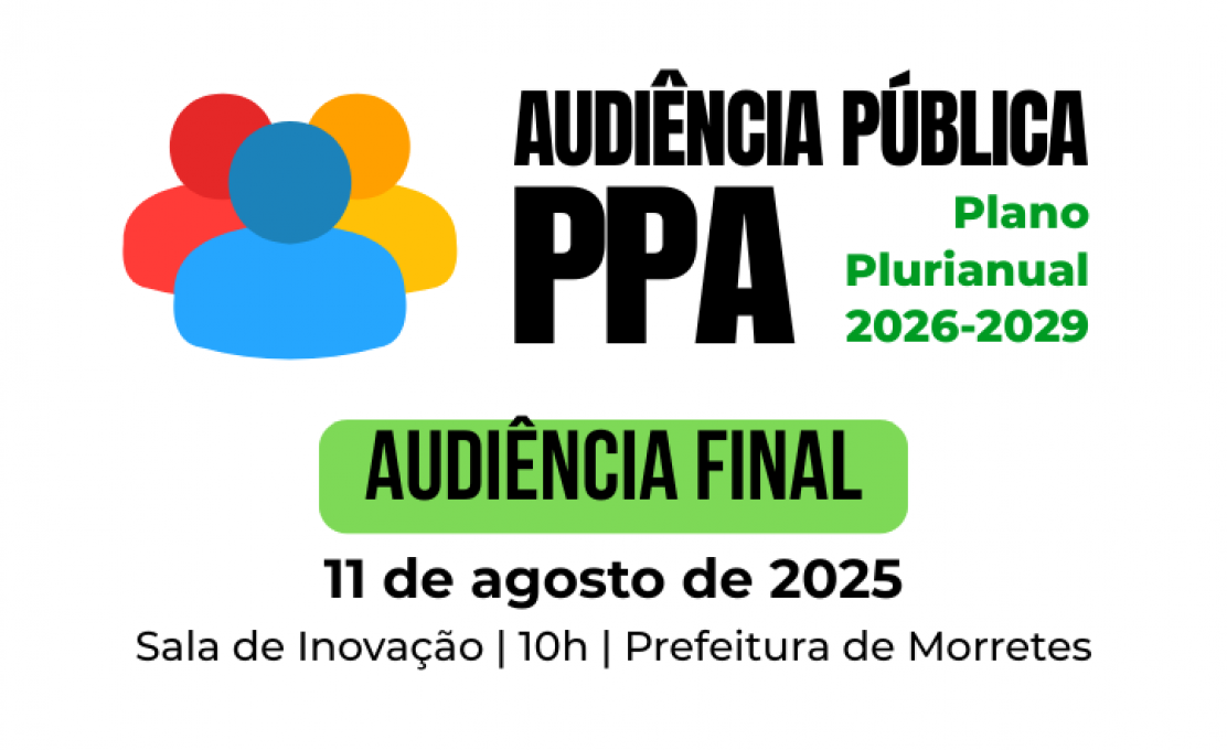 Prefeitura de Morretes Convida População Para A Audiência Pública Final do Ppa 20...
