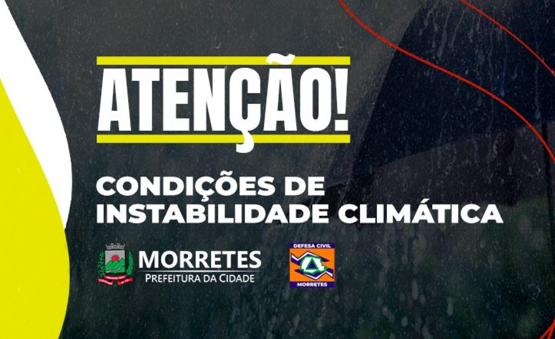 Prefeitura de Morretes alerta para condições de instabilidade no Paraná nos próximos dias