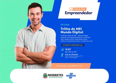 Morretes oferece capacitação gratuita “Trilha do MEI – Mundo Digital”