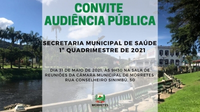 Secretaria Municipal de Saúde convida a comunidade a apresentação do 1º RDQA 2021