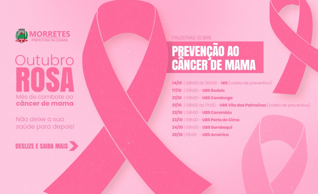 Prefeitura de Morretes promove ações do Outubro Rosa em diversas comunidades