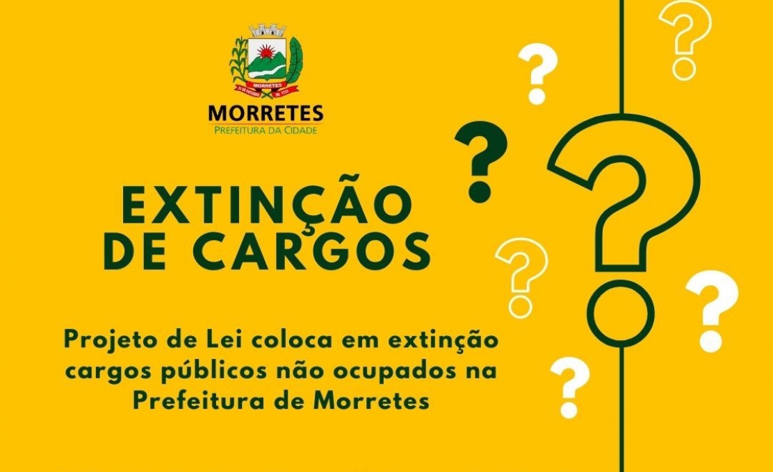 Projeto de Lei Coloca Em Extinção Cargos Públicos Não Ocupados Na Prefeitura de M...