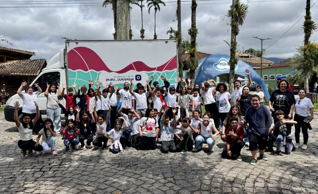Alunos da Rede Municipal de Morretes participam de atividades de educação ambiental na exposição Olho D’Água