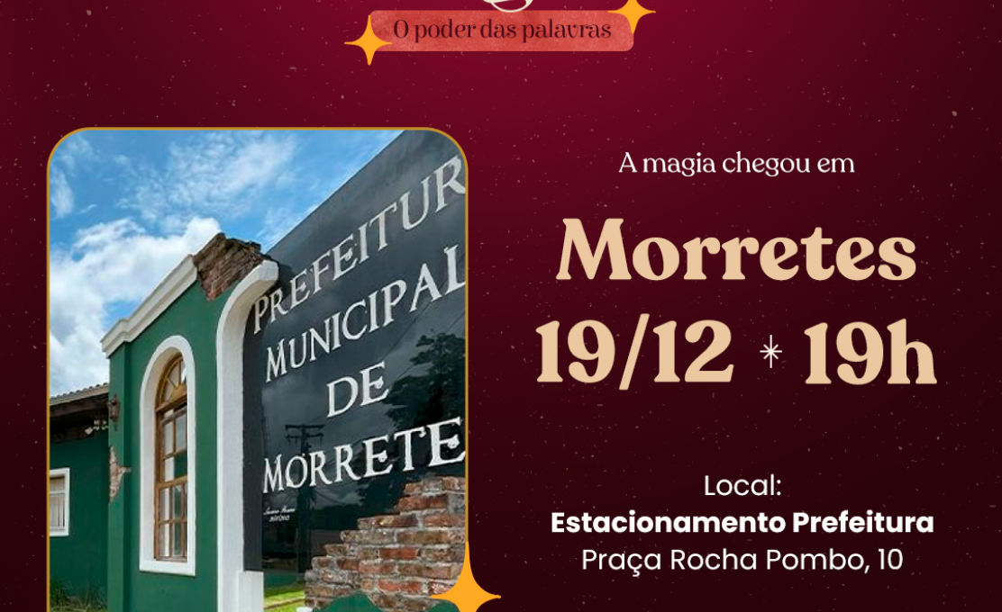 Morretes recebe a Caravana Natal Mágico com espetáculo gratuito no dia 19 de dezembro