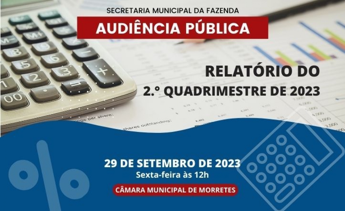 Audiência Pública de Finanças Referente Ao 2º Quadrimestre de 2023