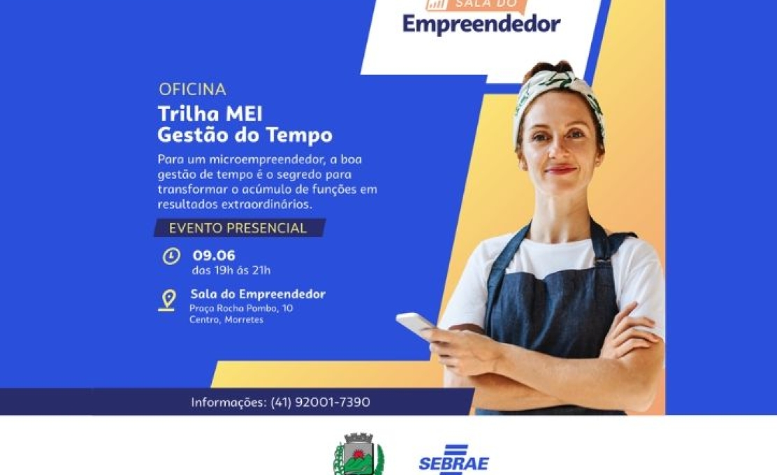 Sala do Empreendedor promove oficina gratuita sobre Gestão de Tempo em Morretes