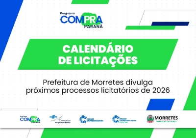 Prefeitura de Morretes divulga calendário das próximas licitações municipais