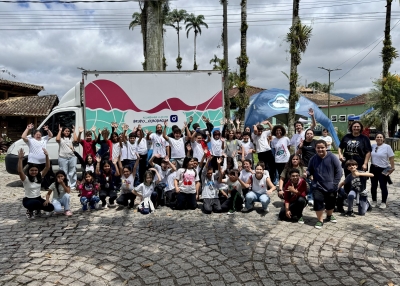 Alunos da Rede Municipal de Morretes participam de atividades de educação ambiental na exposição Olho D’Água