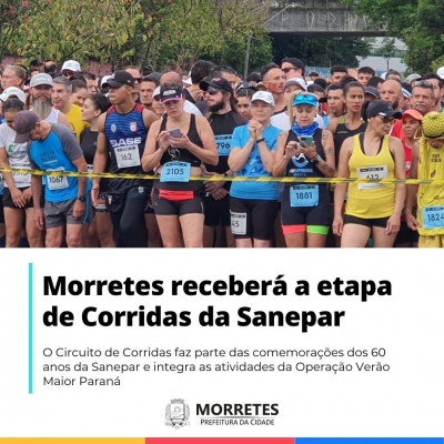 Morretes receberá uma das etapas do circuito de corridas da sanepar