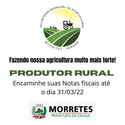 Secretaria Municipal de Agricultura realiza campanha de arrecadação de notas fiscais do Produtor Rural