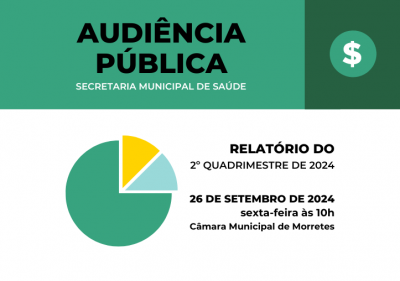 Audiência pública do relatório do 2º quadrimestre de 2024 da área da saúde