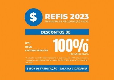 Refis 2023 está liberado para negociar as dívidas com o município