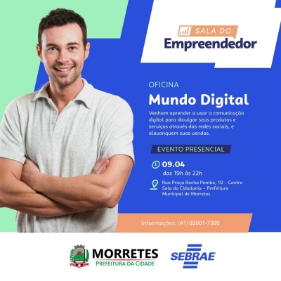 Sala do Empreendedor promove oficina gratuita sobre Mundo Digital em Morretes
